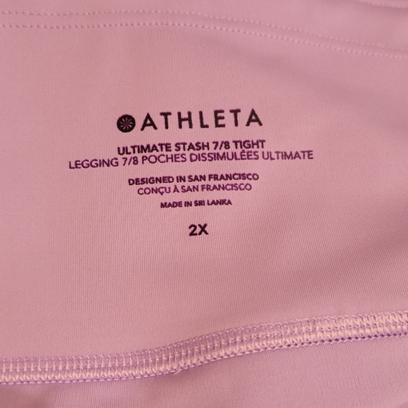 Athleta Ultimate Stash 7/8 Tight Size 2X Madeira Purple Pockets Yoga NWOT NEW - Picture 4 of 6